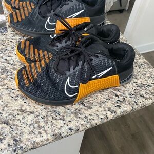 Nike Black and Orange Training Sneakers